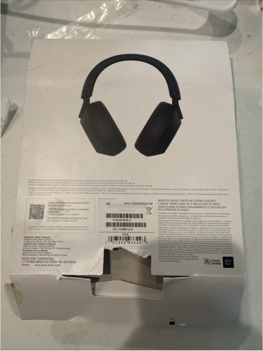 Sony WH-1000XM5 Wireless Headphones with Auto Noise Canceling Optimizer - Black